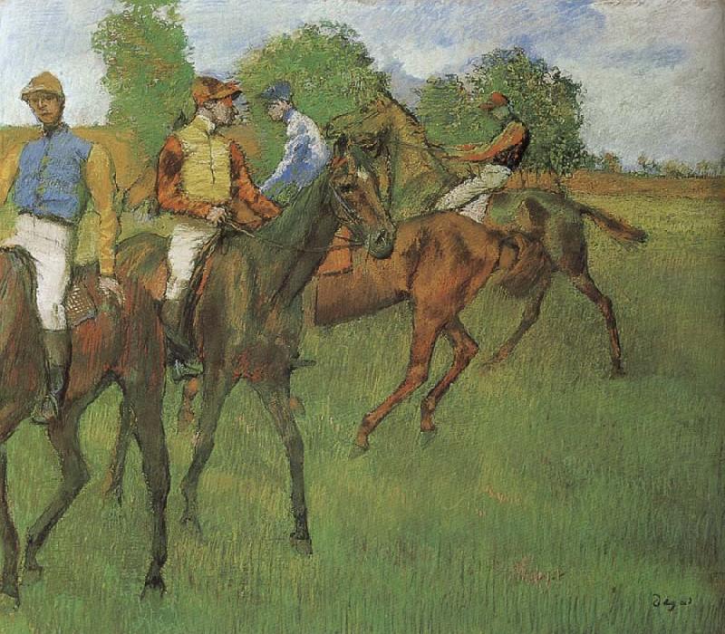 Edgar Degas The horse in the race oil painting picture